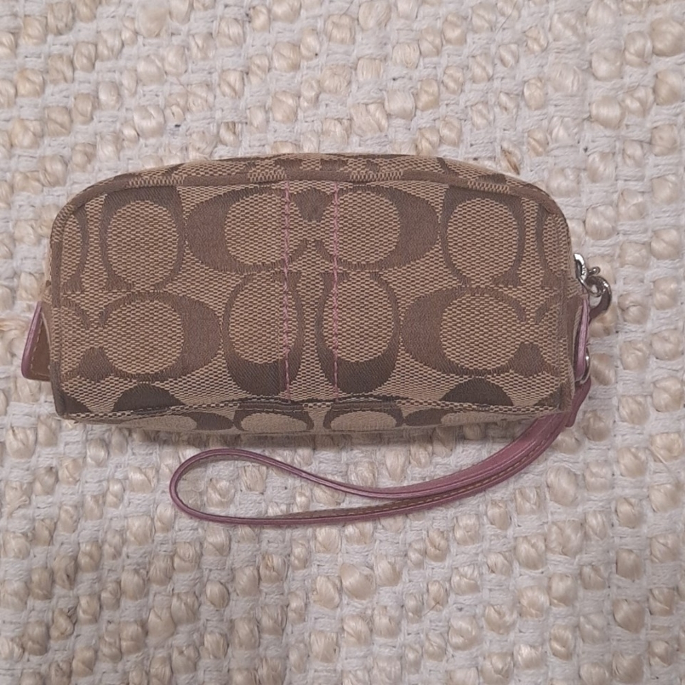Coach Monogram Wristlet